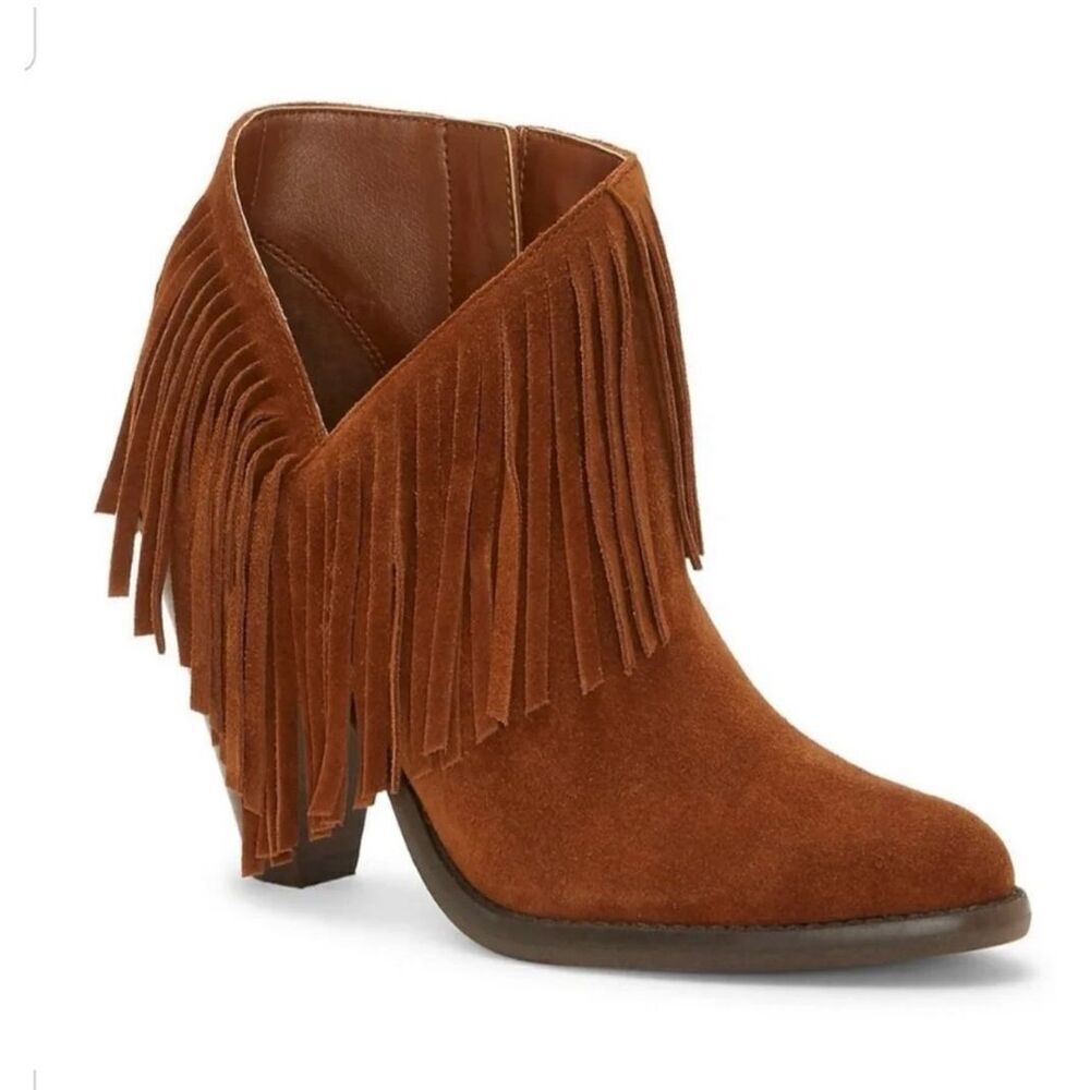 Jessica Simpson Women's Jewles Cinnamon Fringe Western Boots size 10M NWOB